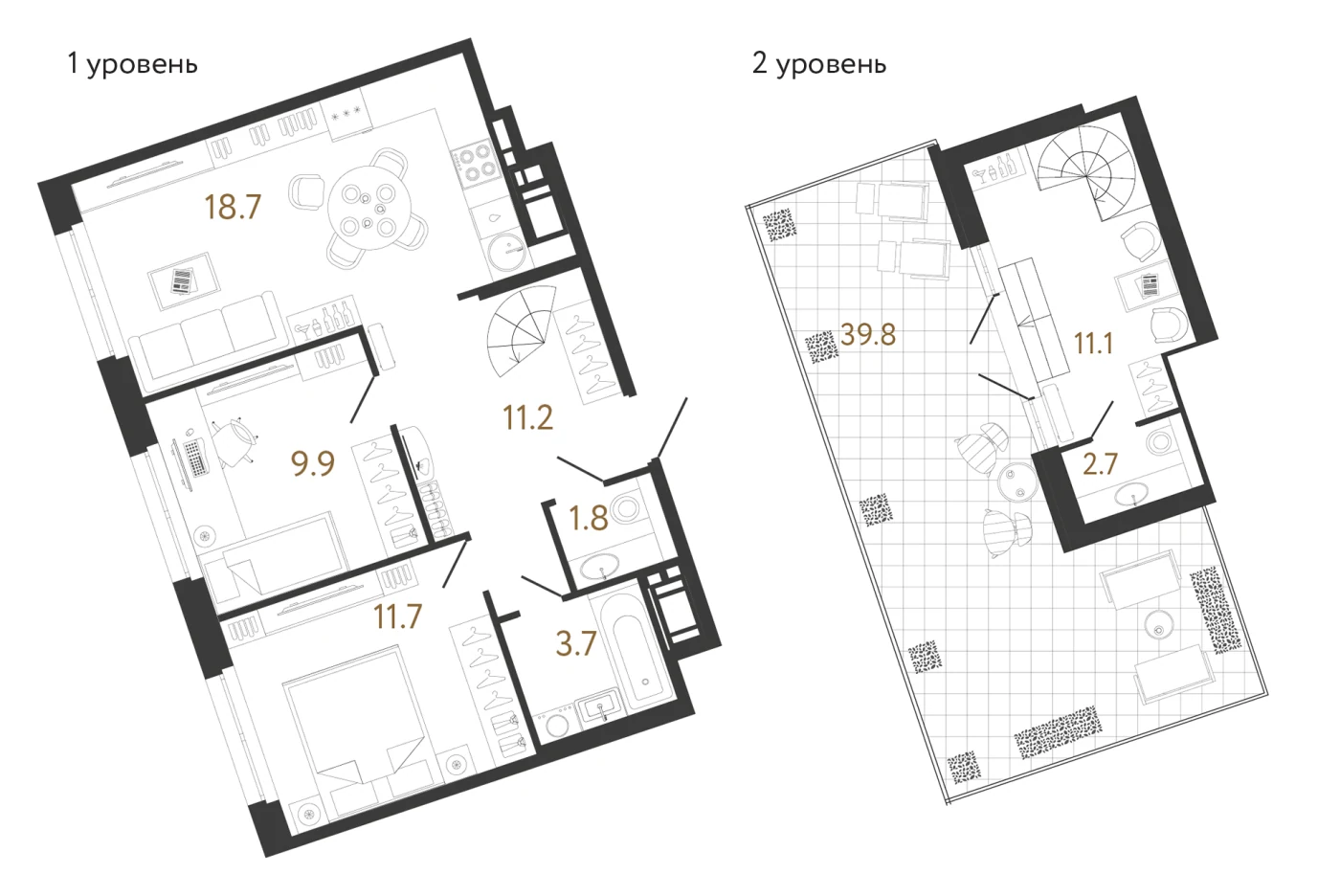 Планировка 2-комнатная 70,8 м² в жилом комплексе «Литера» — Жилой комплекс «Литера»
